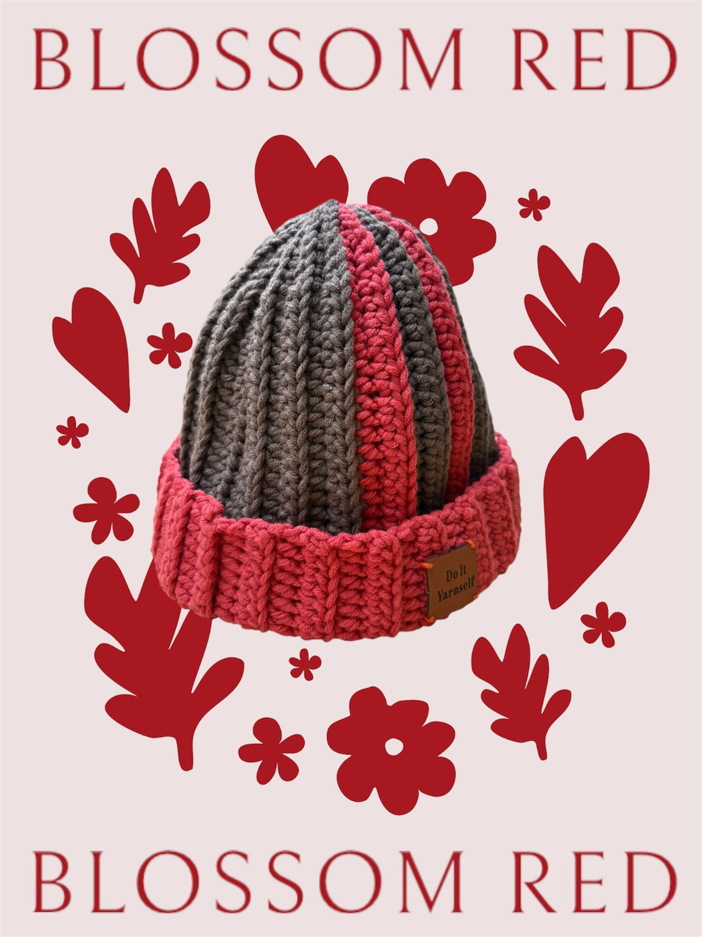 Mocha and Flamingo beanie